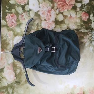 FINAL SALE Prada green nylon backpack